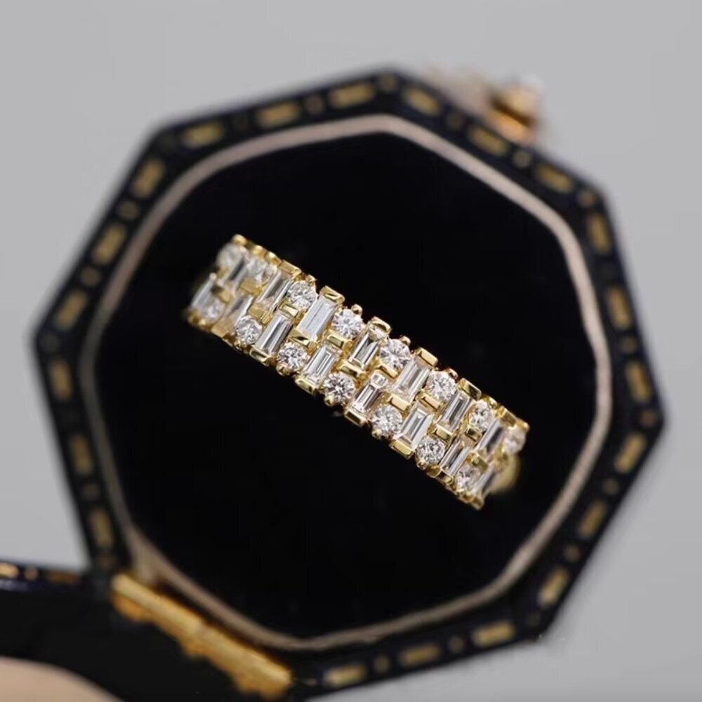 NEW 14k Yellow Gold Diamond Ring Band
